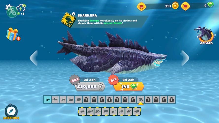 下载饥饿鲨进化无限金币钻石版：体验无限吞噬的快感！