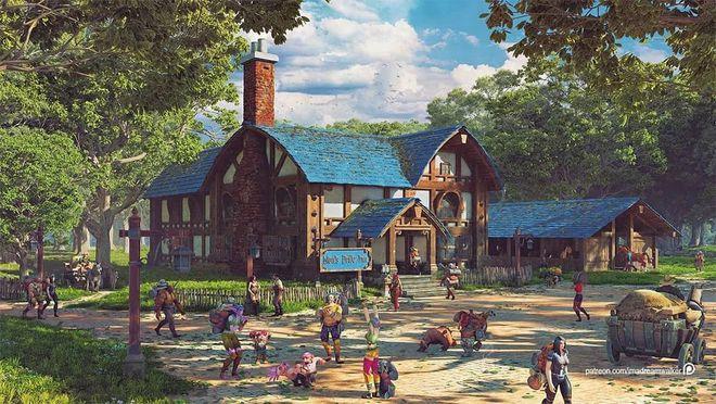 闪金镇风情：体验小镇宁静与狮王之傲旅店的热情