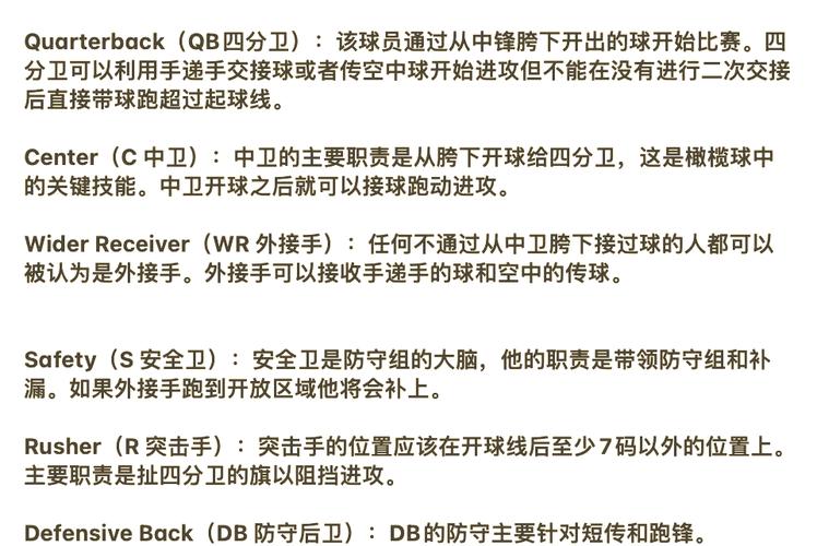 橄榄球传球：不同类型的传球方法及技巧详解