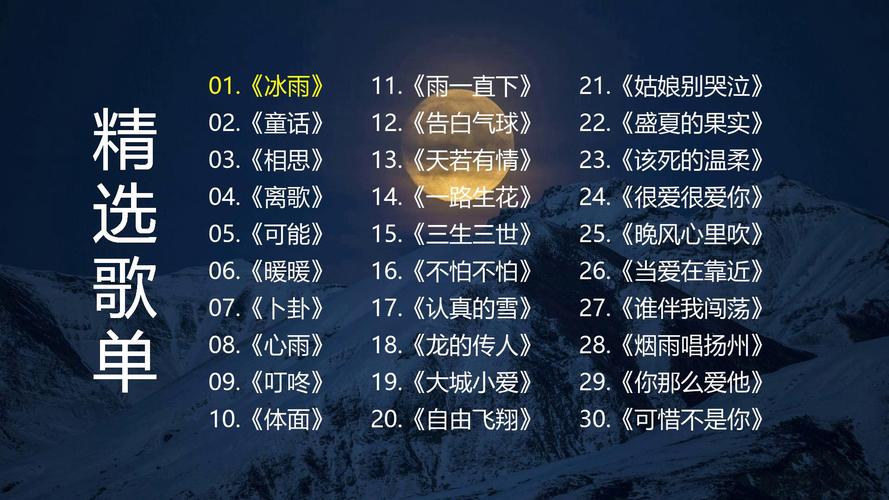 雨季歌曲版本大全：听歌神器，超多选择